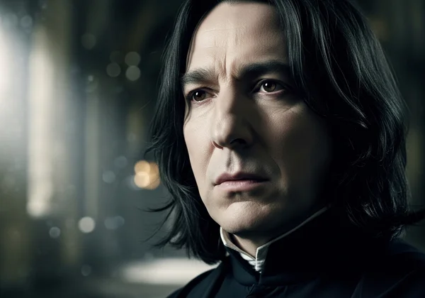 Severus Snape showing quiet courage in a difficult situation
