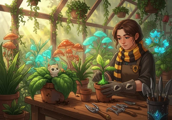 Hufflepuff character in a caring, magical profession