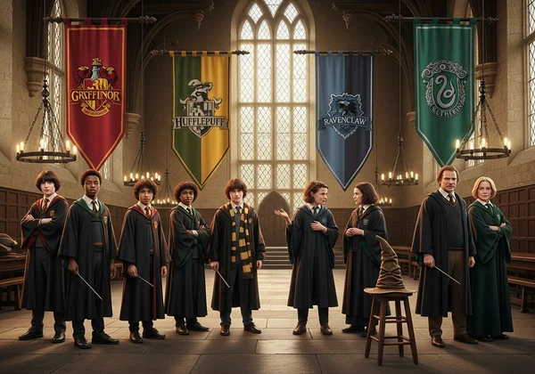 Sorted Stranger Things characters in their Hogwarts houses