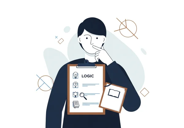 Person reviewing a checklist of intellectual traits