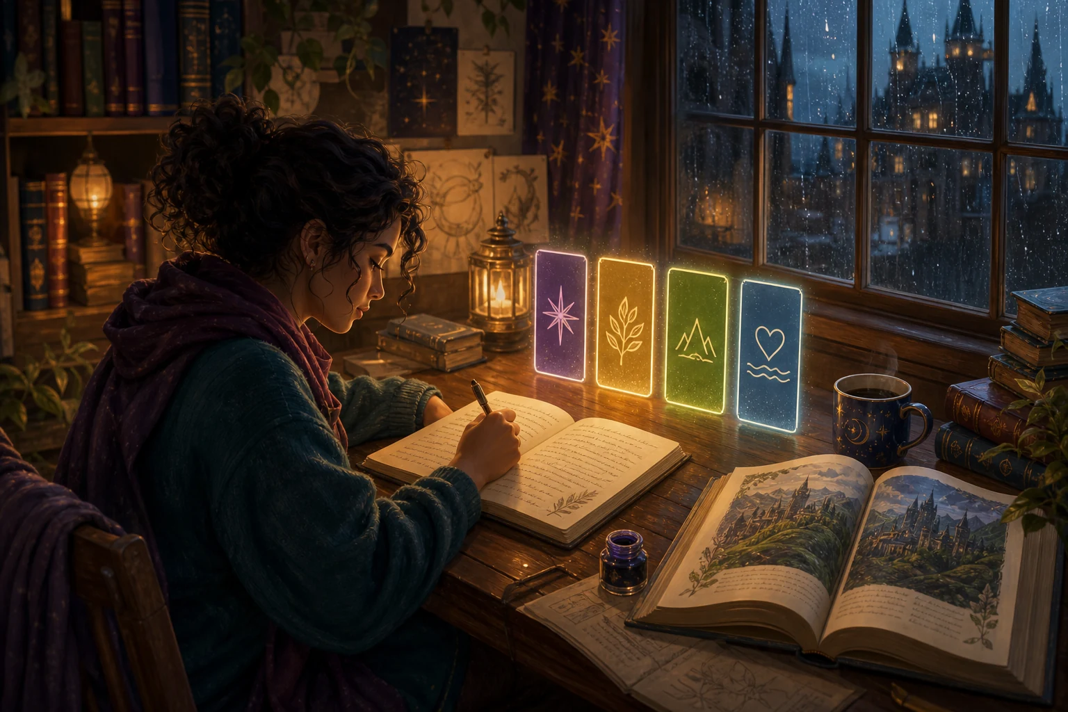 Reader reflection with house colors