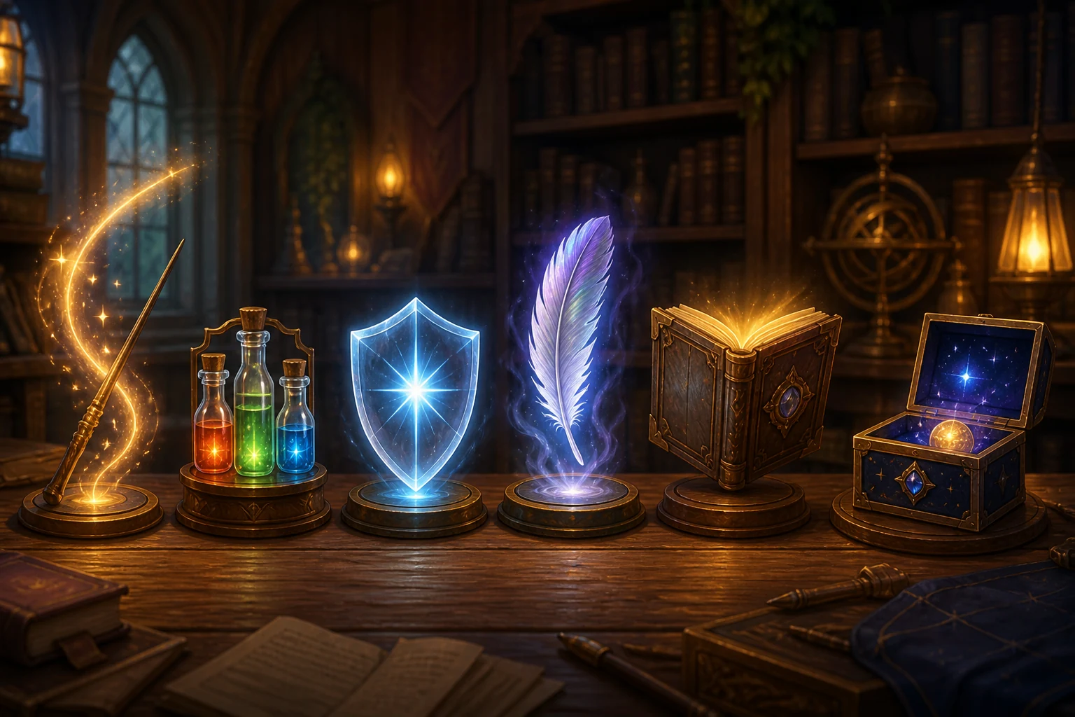 Spell categories in a library